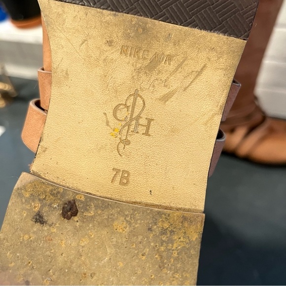 Cole Haan sz 7 tan leather tall harness riding boots - Picture 9 of 16